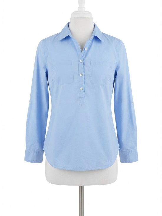 Talbots Tops - TALBOT Blue Women's Button Pullover Shirt size 4